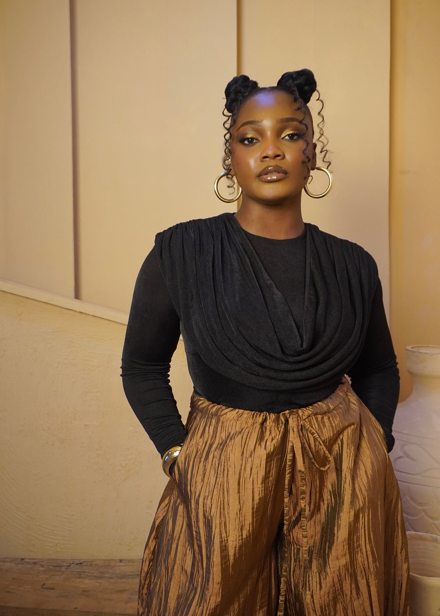 Draped Bliss Top Black