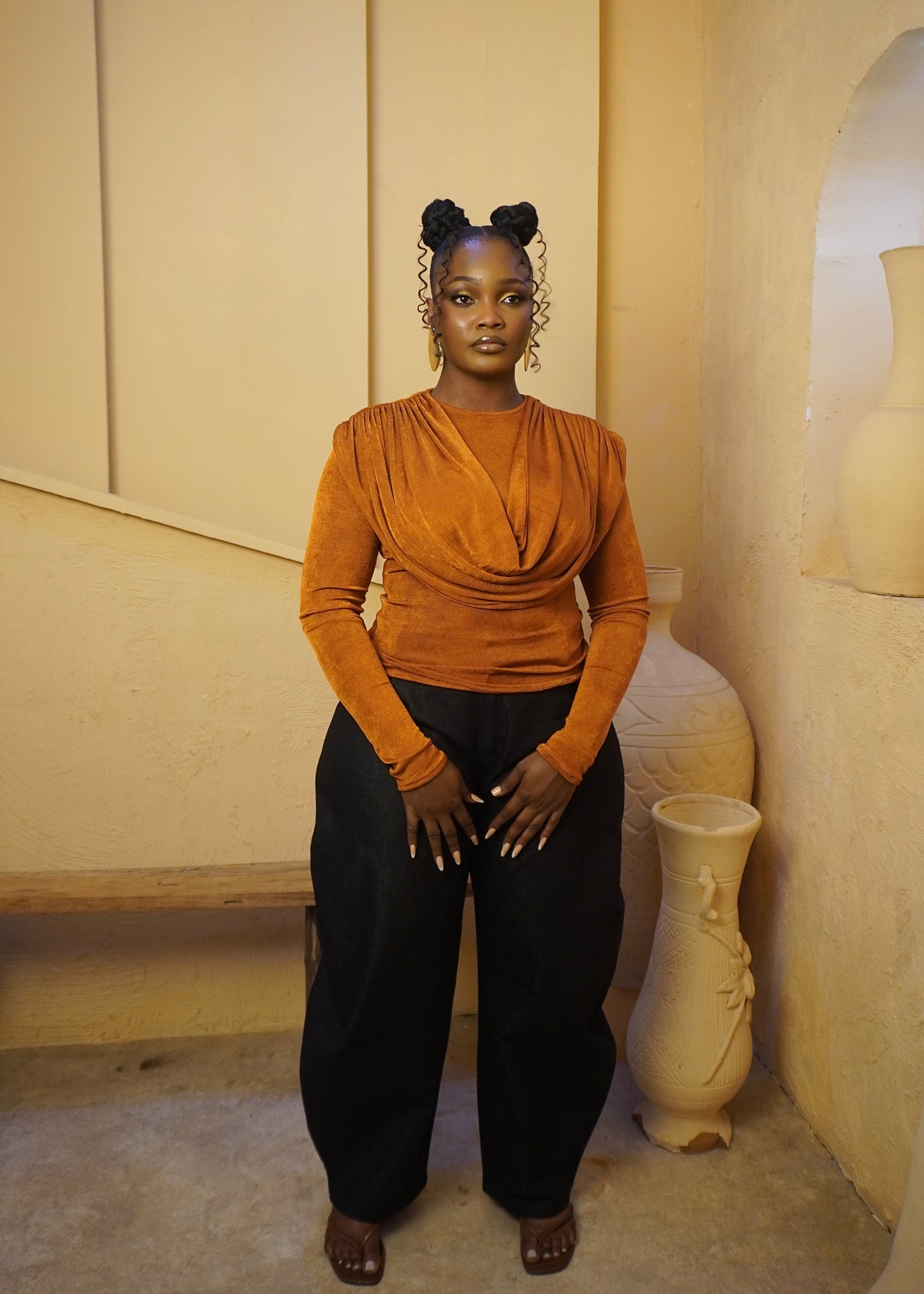 Draped Bliss Top Bronze