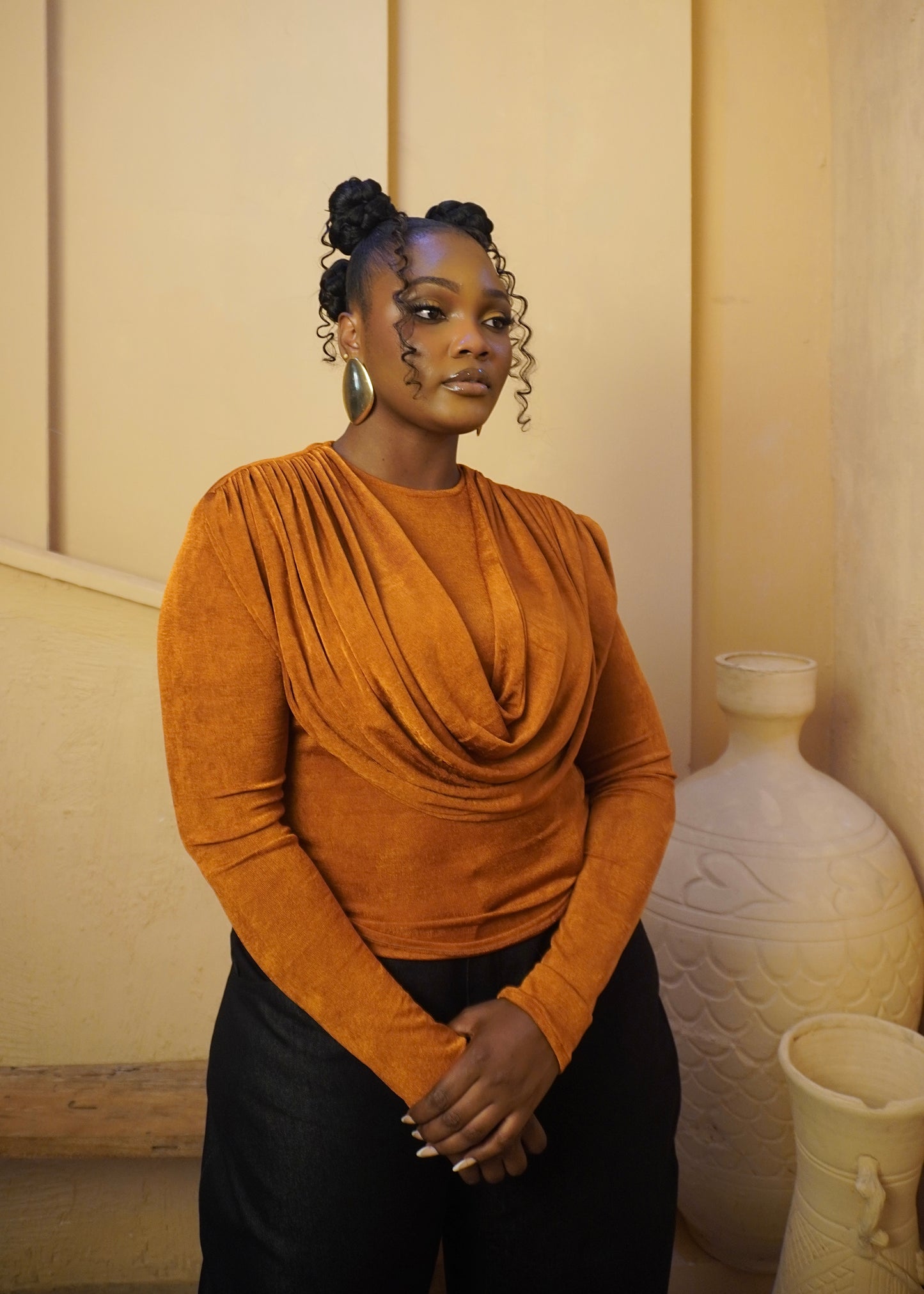 Draped Bliss Top Bronze