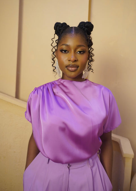 Draped Blouse Lilac