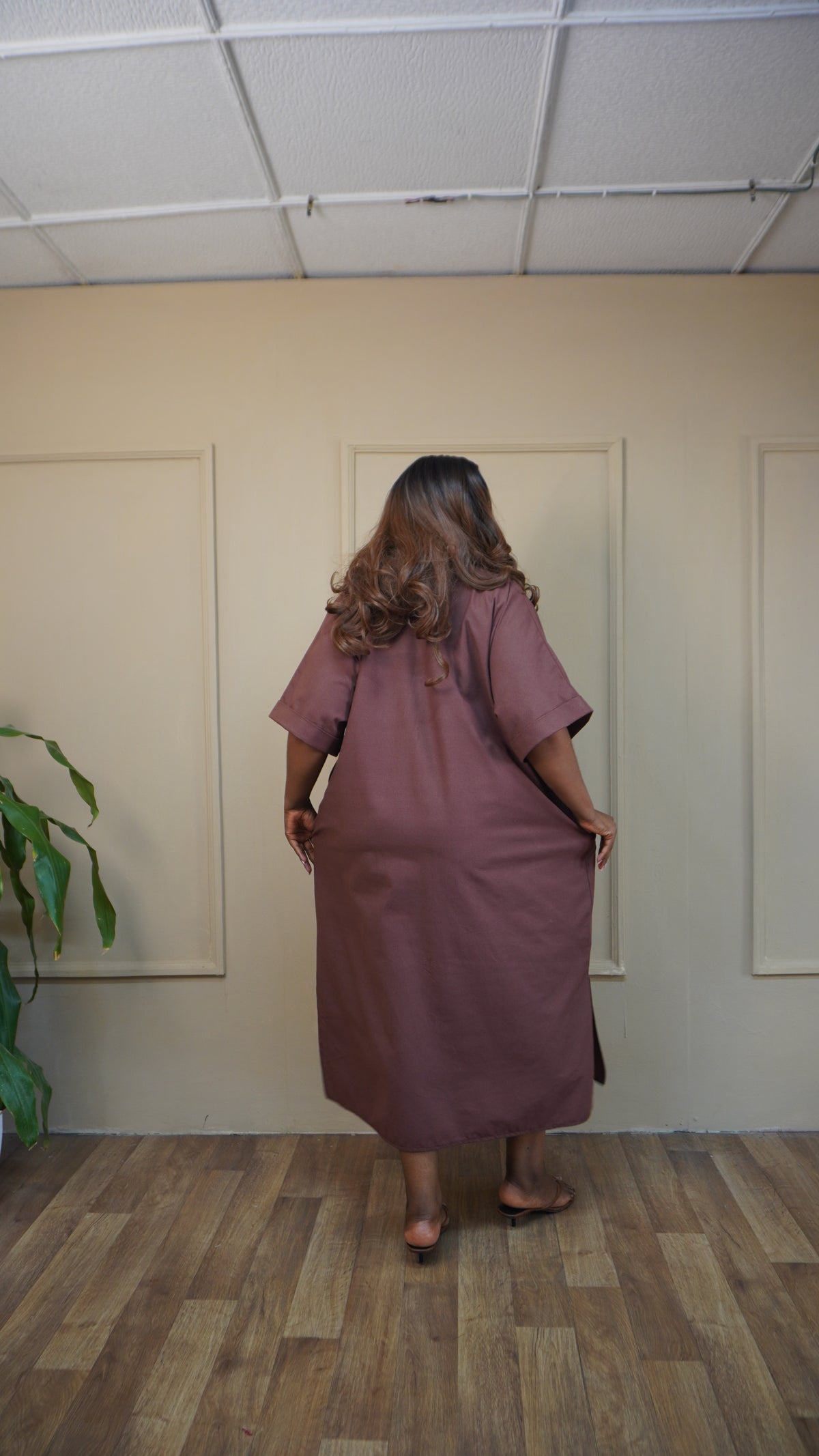Easy Shirt Dress Brown