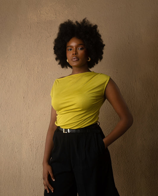 Draped Top Olive