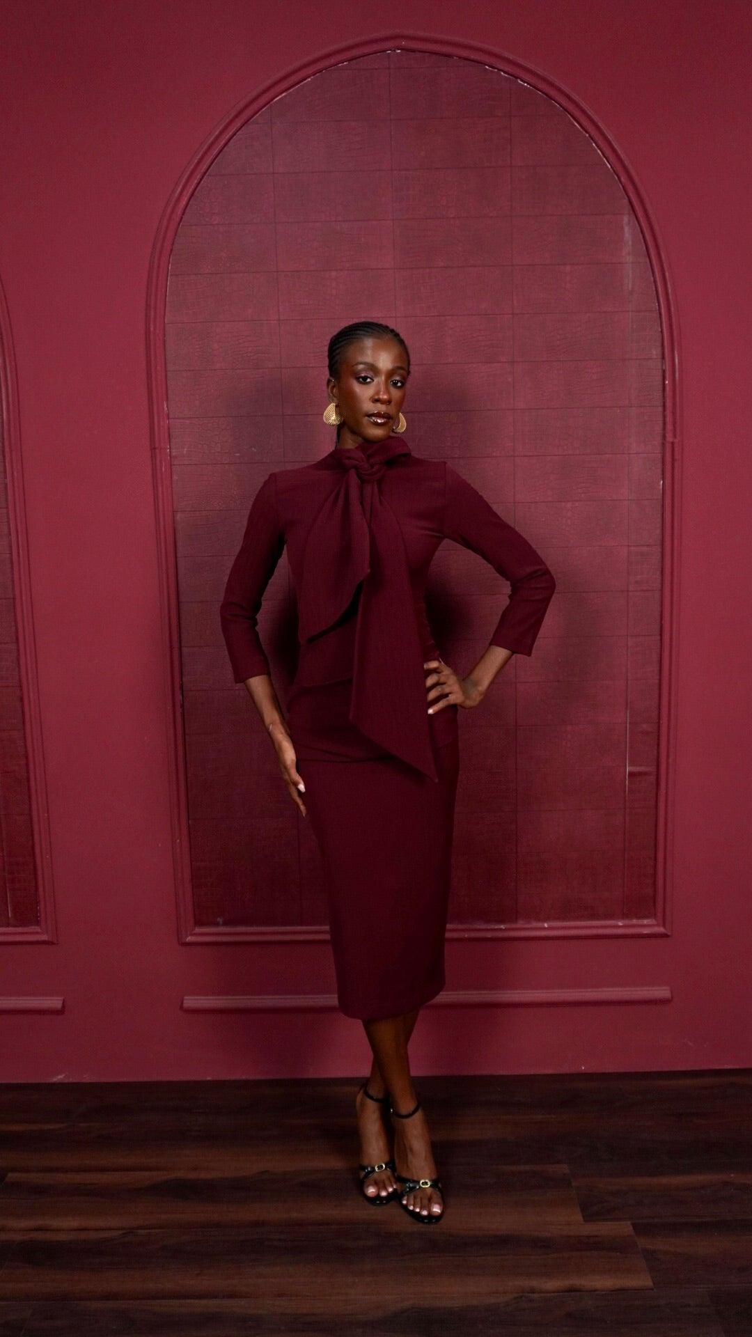 Kosi Dress Burgundy