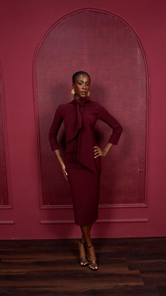 Kosi Dress Burgundy