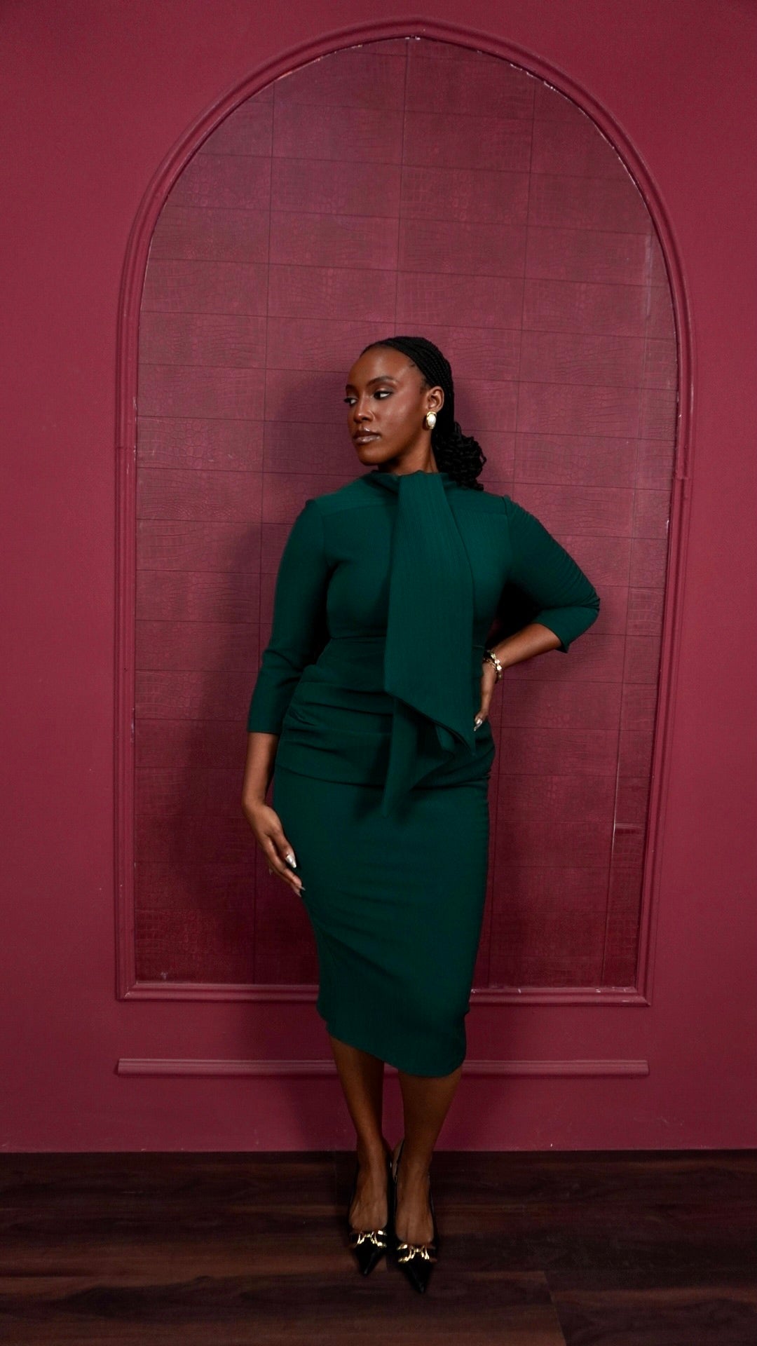 Kosi Dress Emerald Green