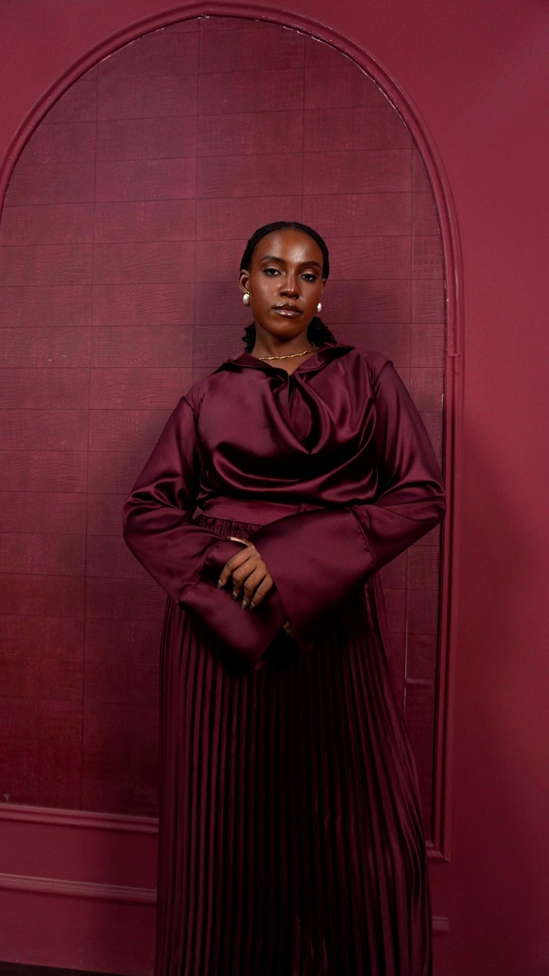 Wande Shirt Blouse Burgundy