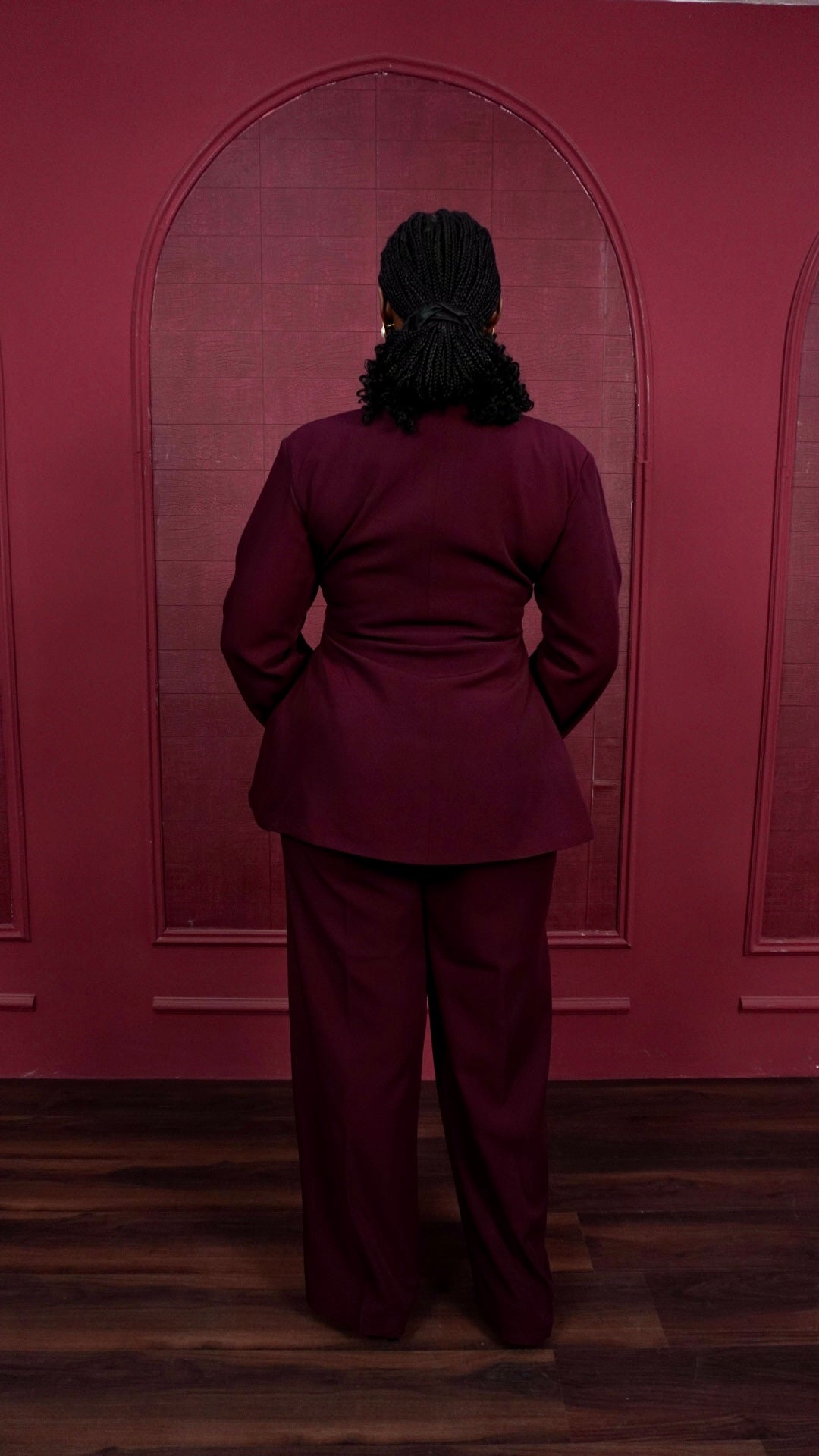 Thandie Suit Burgundy