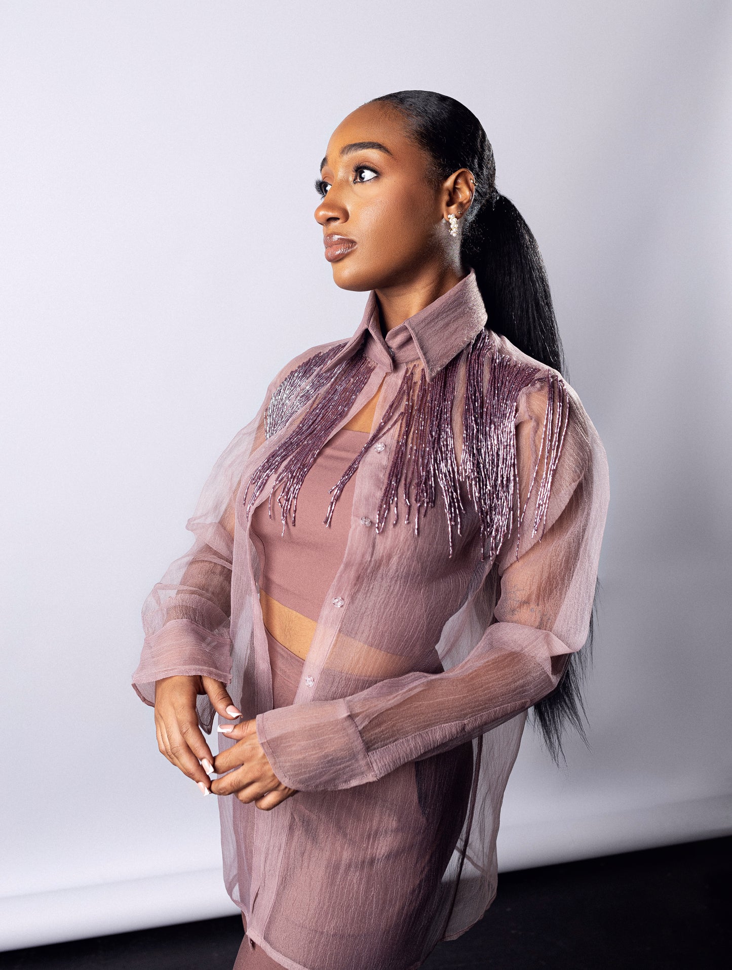 Sotonye Shirt Set Mauve