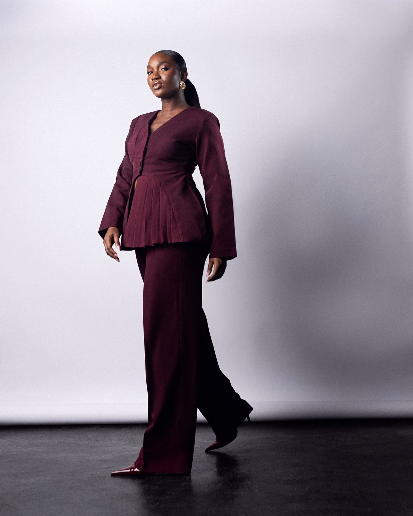 Thandie Suit Burgundy