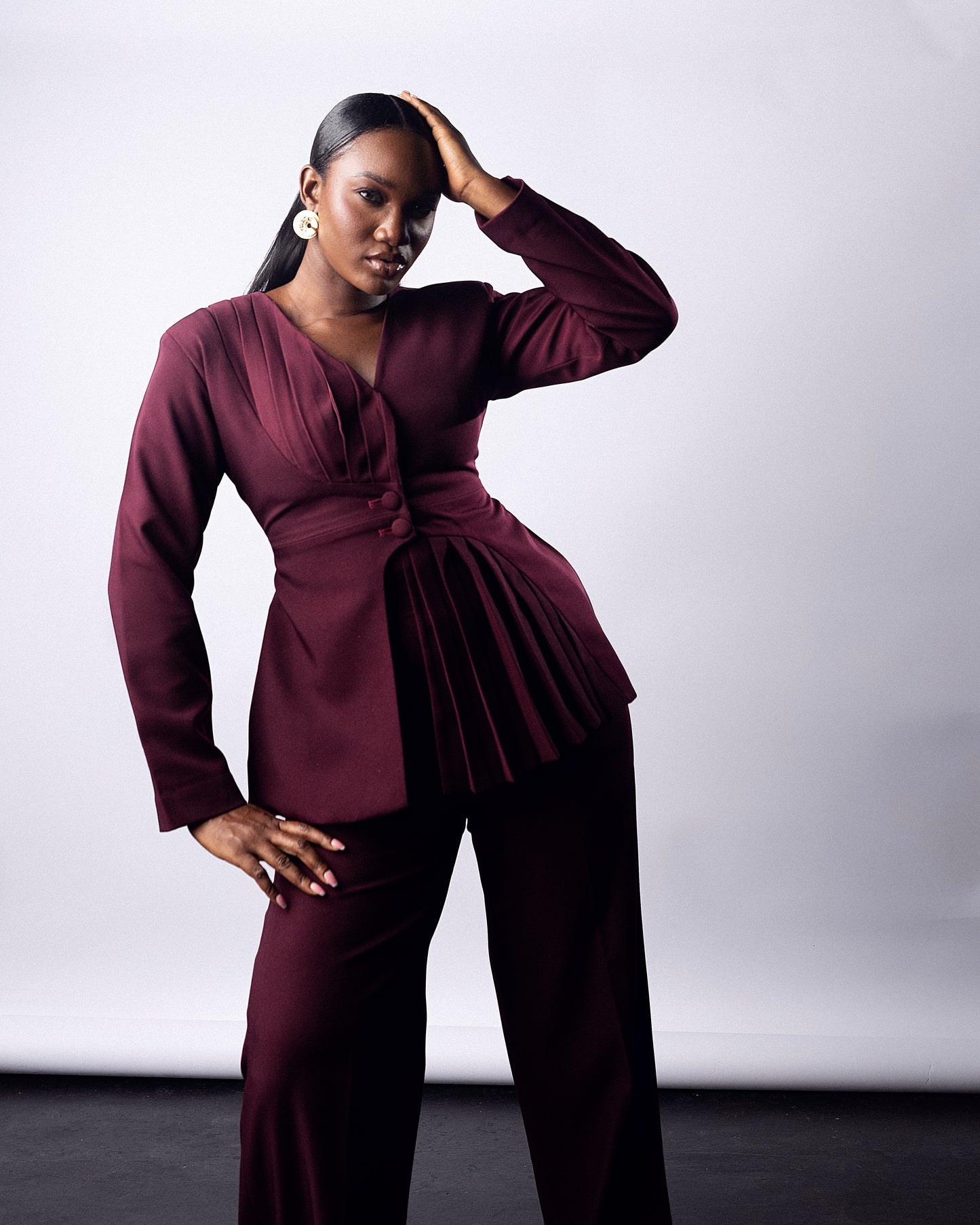 Thandie Suit Burgundy