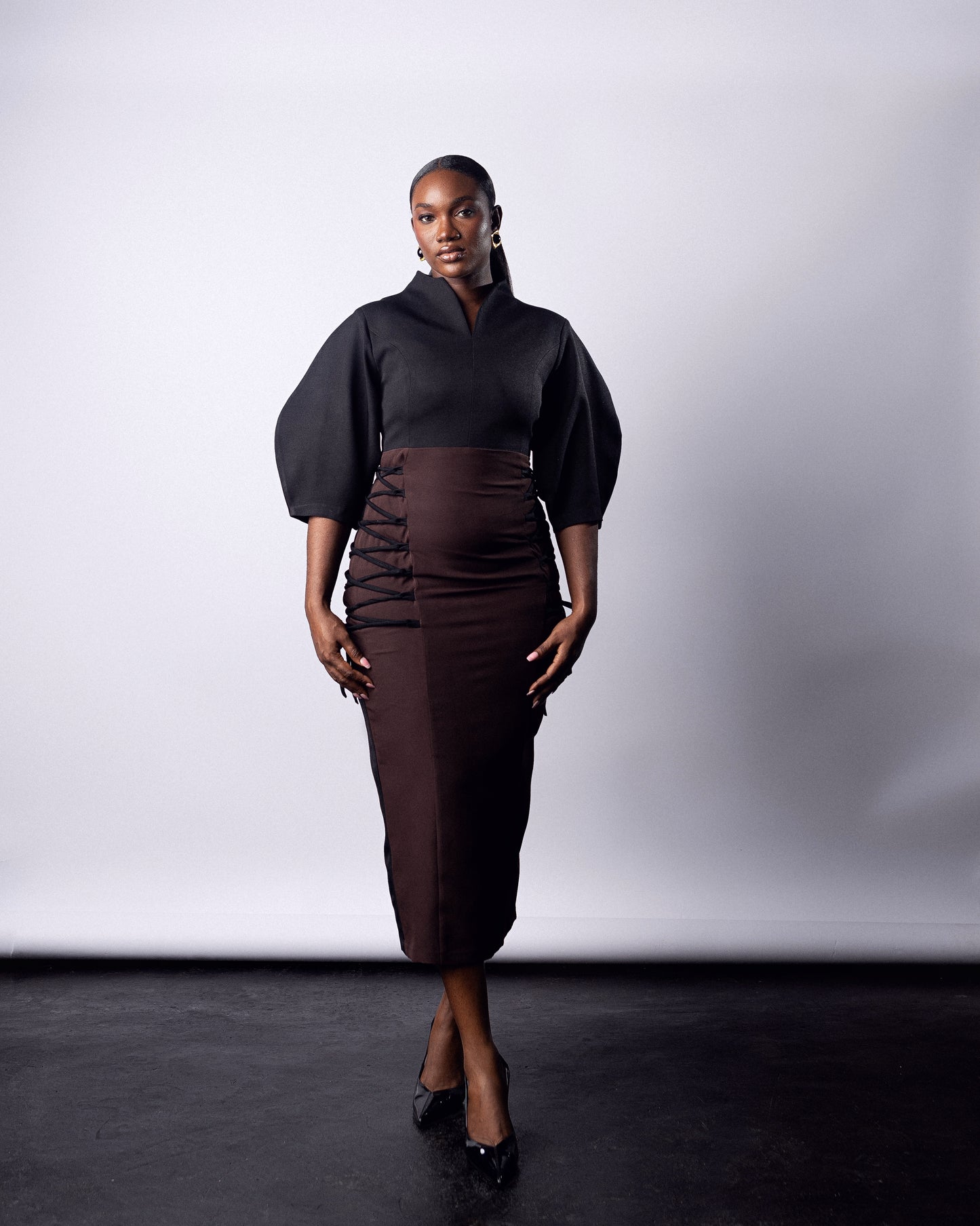 Tade Dress Brown