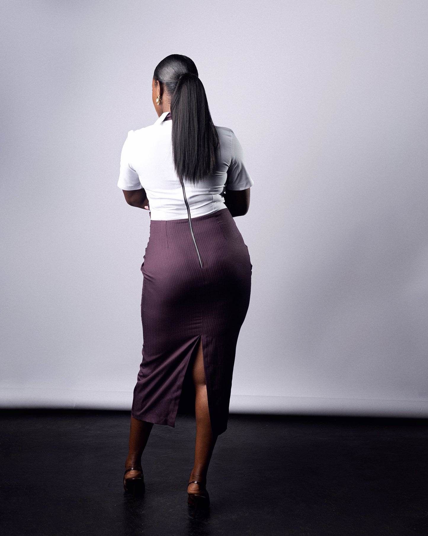 Abisoye dress White/Plum