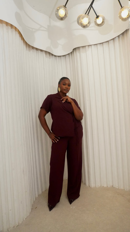 Wrap Top Burgundy