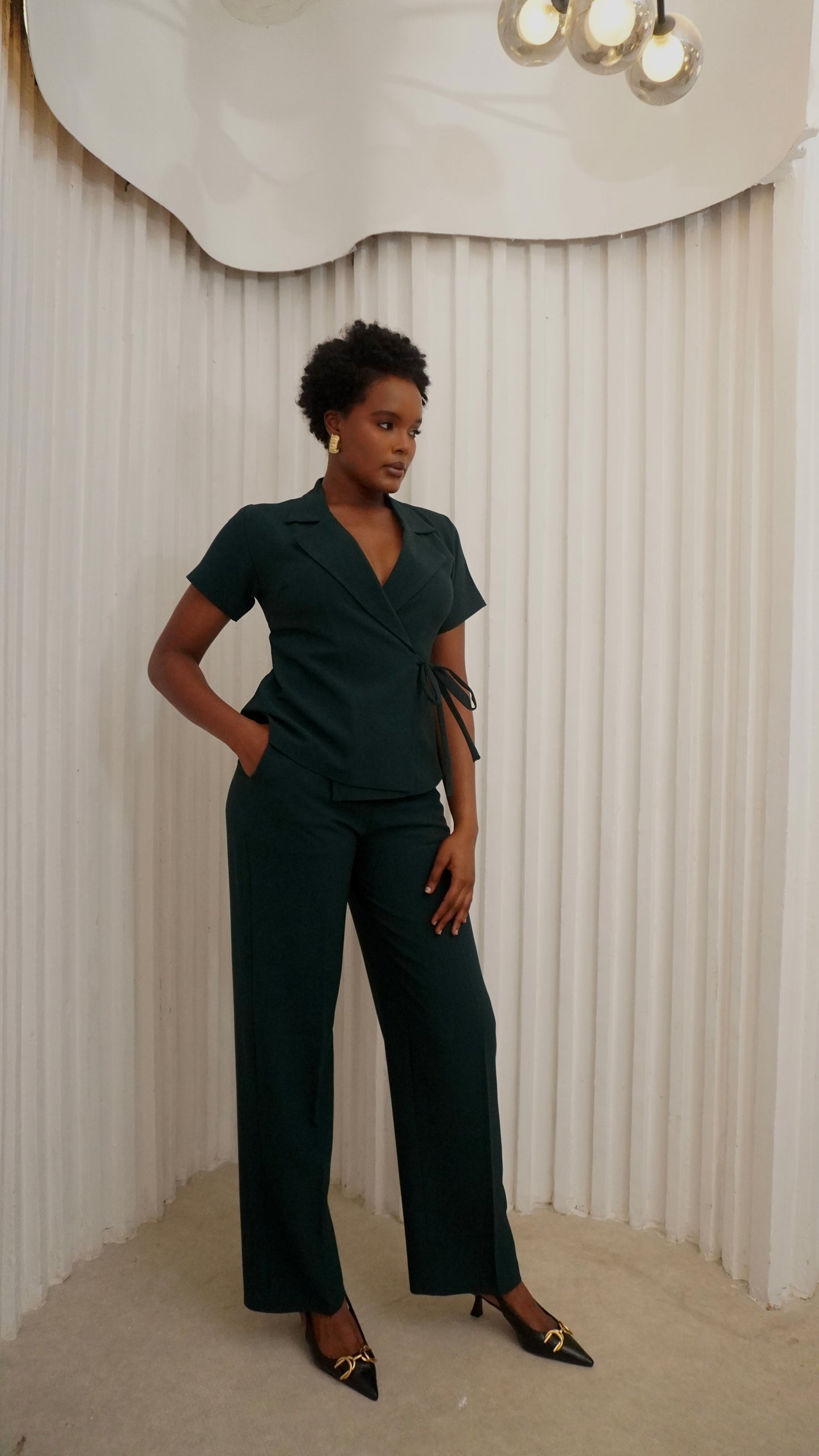 Wrap Top Emerald green