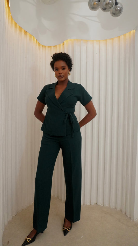 Wrap Top Emerald green