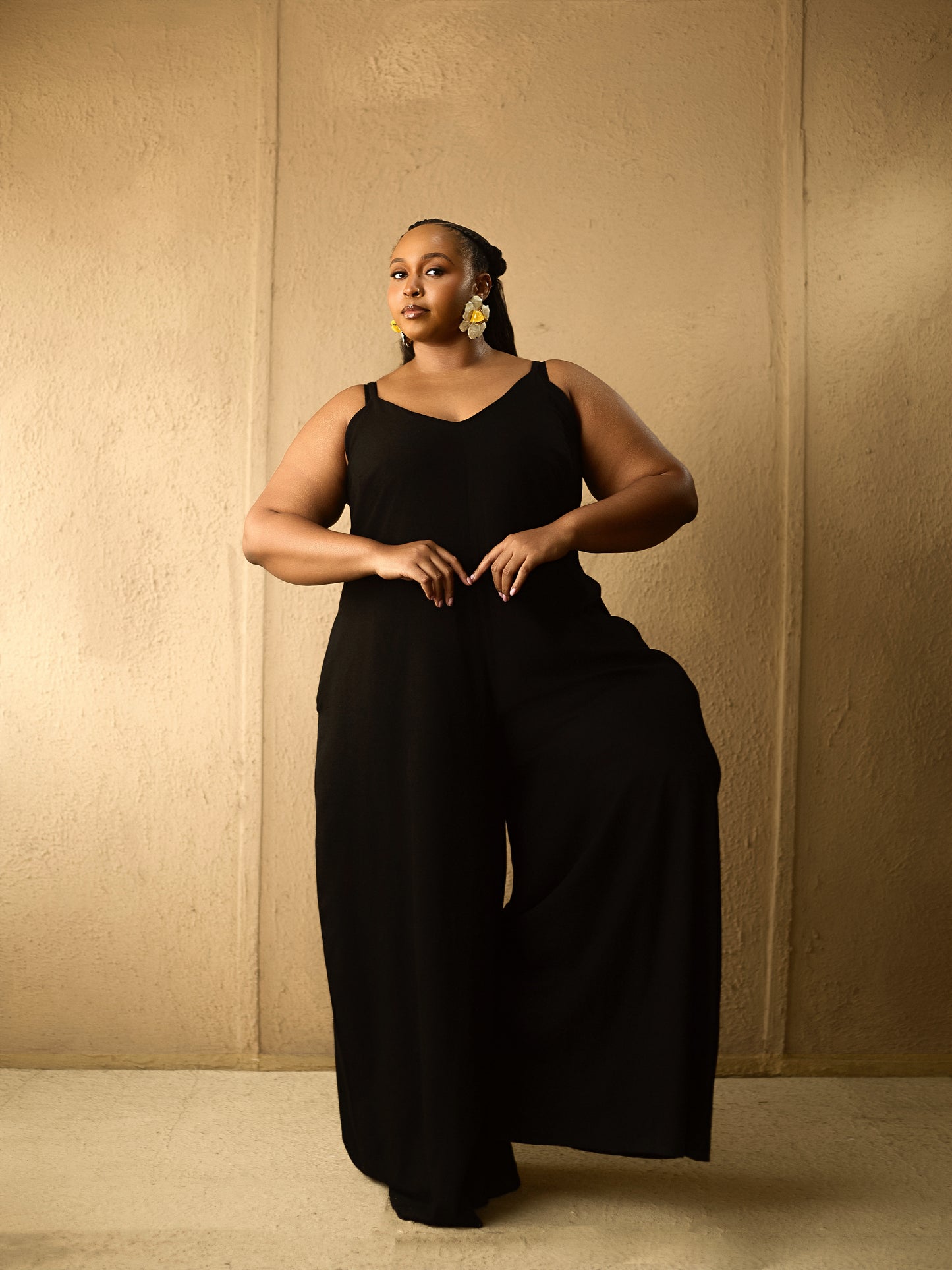 Easy Spaghetti Strap Jumpsuit Black